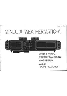 Minolta Weathermatic A manual. Camera Instructions.